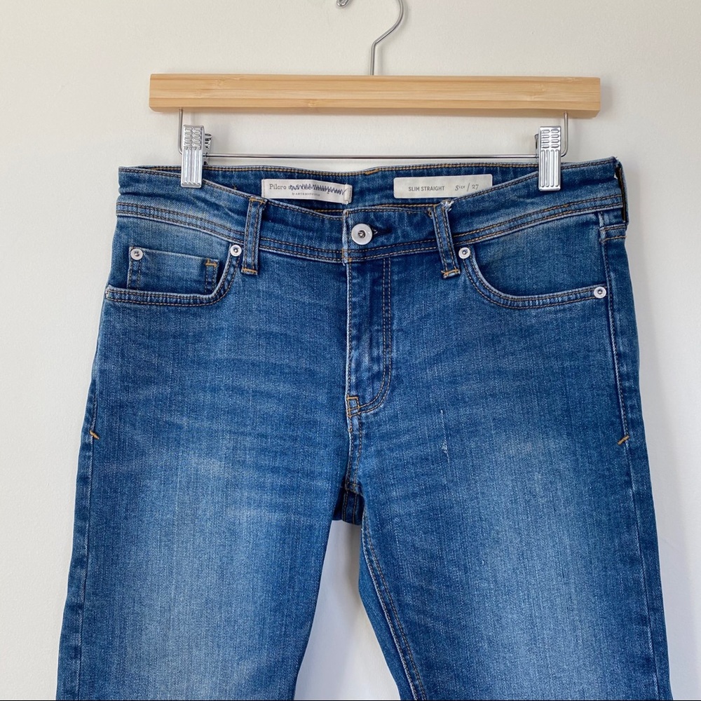 Anthropologie Pilcro Slim Straight Raw Hem Jeans - Picture 5 of 13